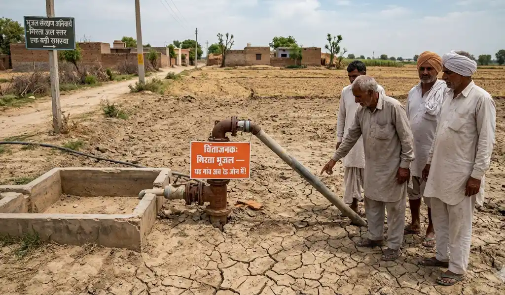 हरियाणा में गिरते भूजल ने बढ़ाई चिंता, प्रदेश के 1,780 से अधिक गांव अब 'रेड जोन' में