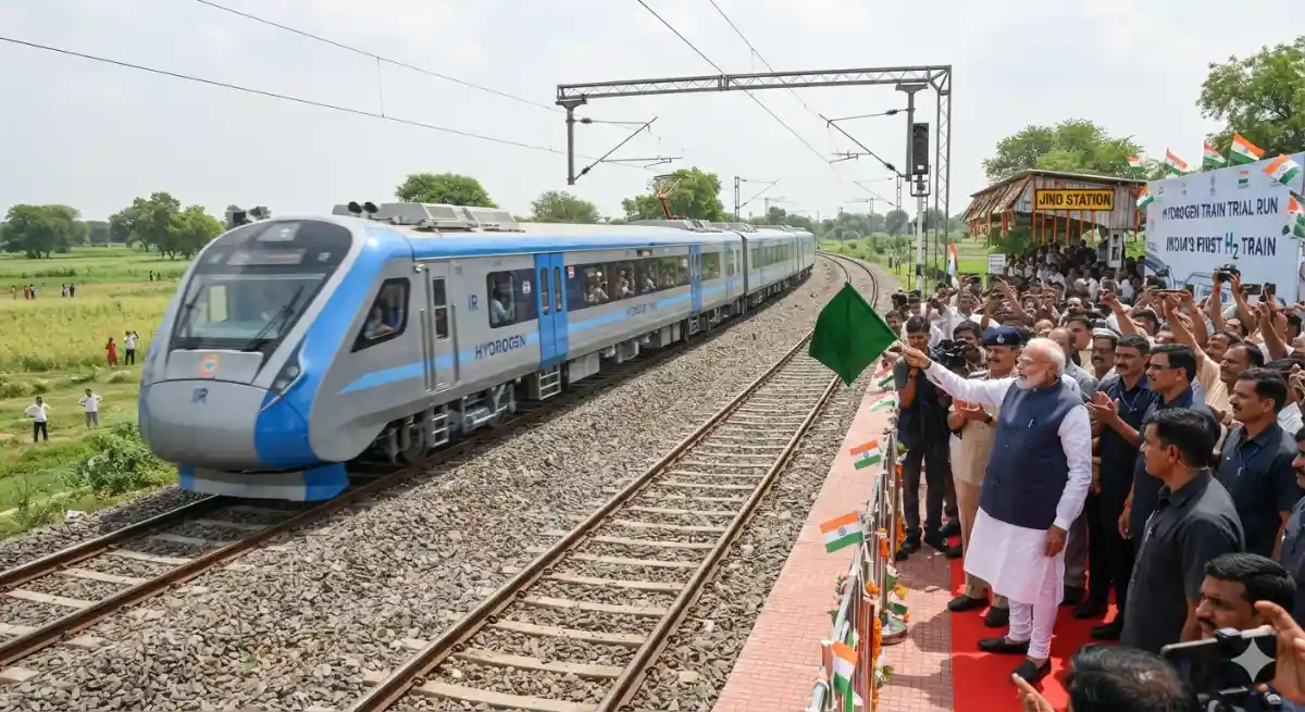 देश की पहली हाइड्रोजन ट्रेन का ट्रायल अंतिम दौर में: अगले 10-12 दिनों में परीक्षण पूरा, PM मोदी जल्द दिखा सकते हैं हरी झंडी