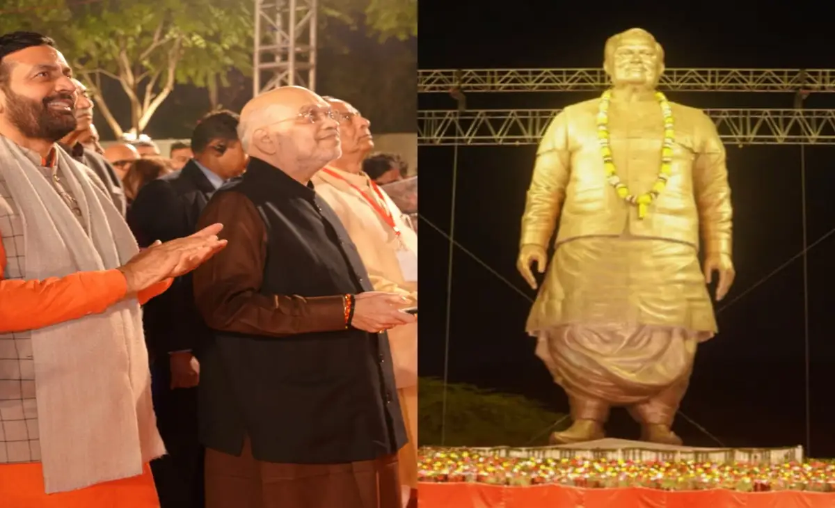 पंचकूला को मिली नई पहचान : अमित शाह ने किया 41 फीट ऊंची कांस्य प्रतिमा का अनावरण