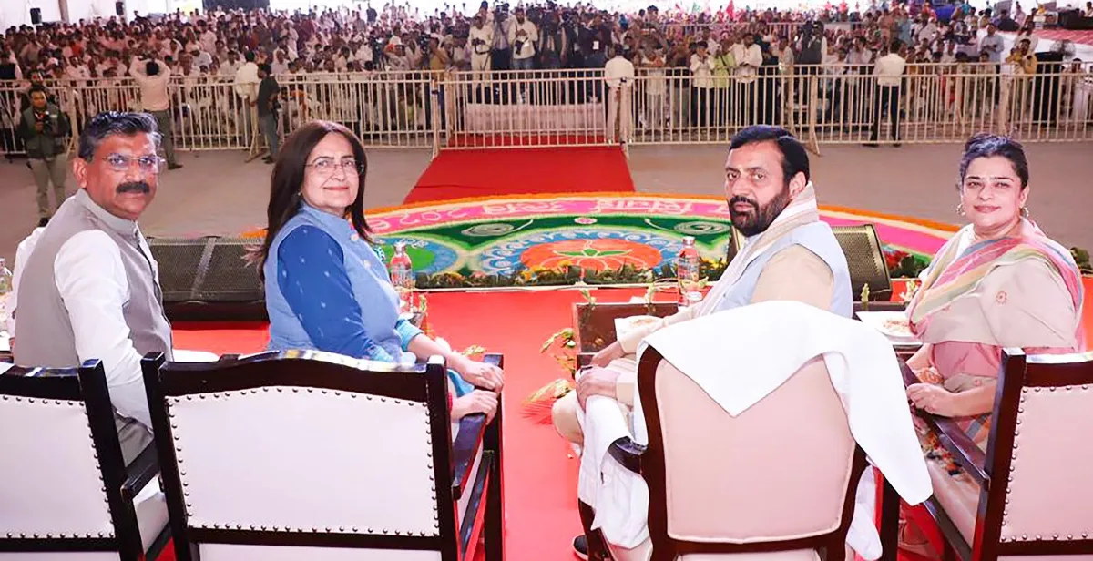 "कांग्रेस की घोषणाएं डस्टबिन में, हमारी धरातल पर": तोशाम में विपक्षी पर बरसे सीएम सैनी