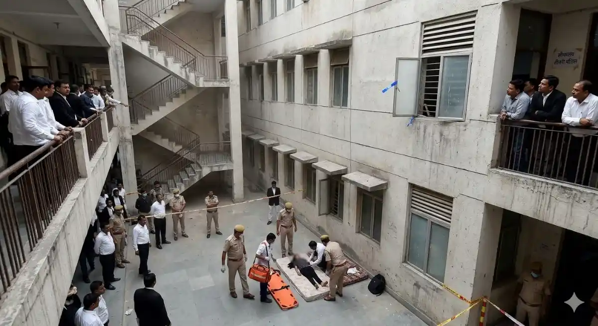 फरीदाबाद कोर्ट में हड़कंप: तीसरी मंजिल के बाथरूम से कूदी 14 वर्षीय किशोरी, गंभीर हालत में अस्पताल में भर्ती